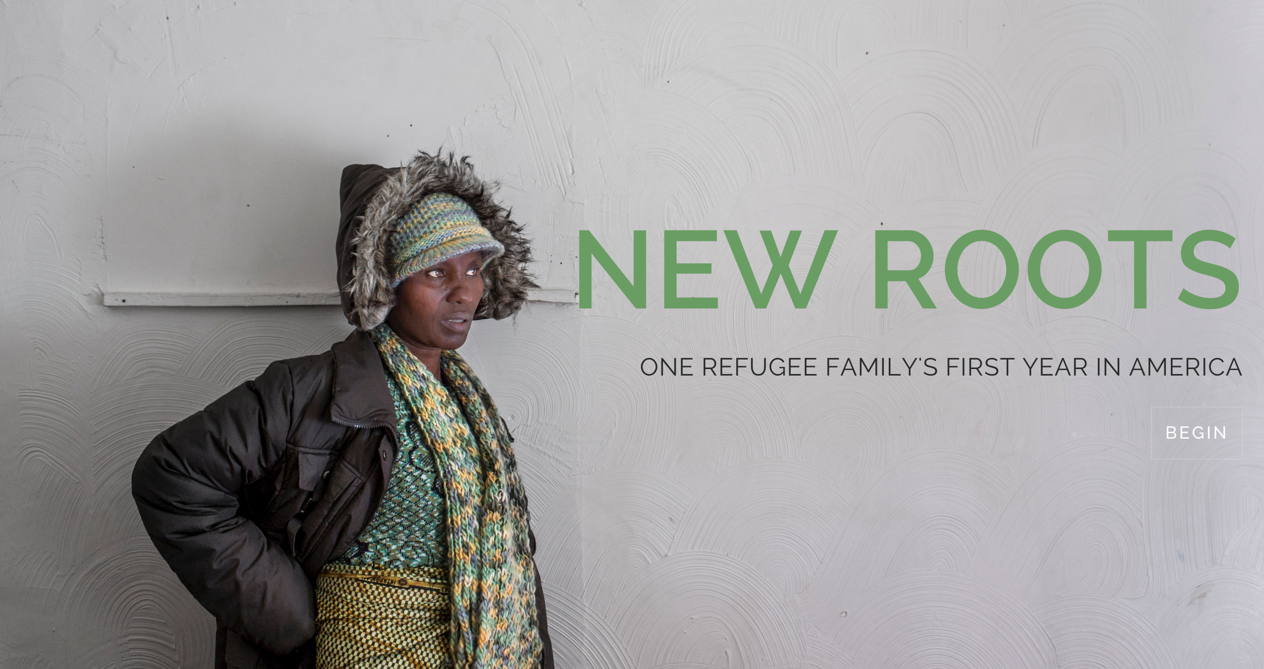 Landing page for New Roots 