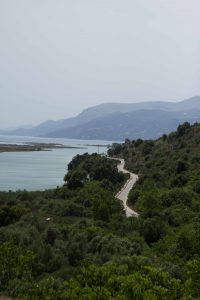 View from the top of the Archeological City of Butrint, Albania. 